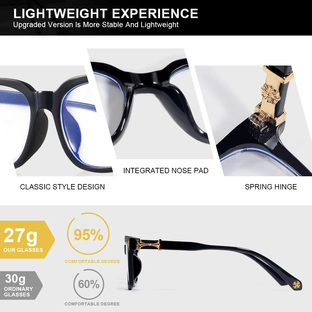 Square Anti Blue Light Glasses For Men - 1PC