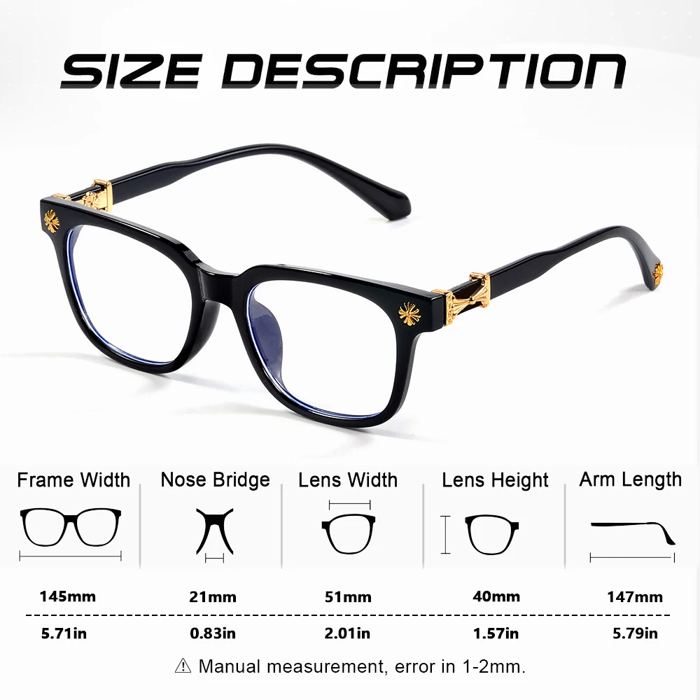 Square Anti Blue Light Glasses For Men - 1PC
