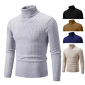 New Men's High Neck Sweater Solid